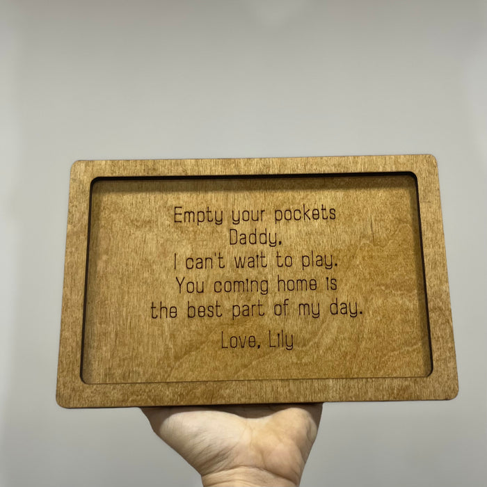 Daddy Pocket Change Rectangle Tray