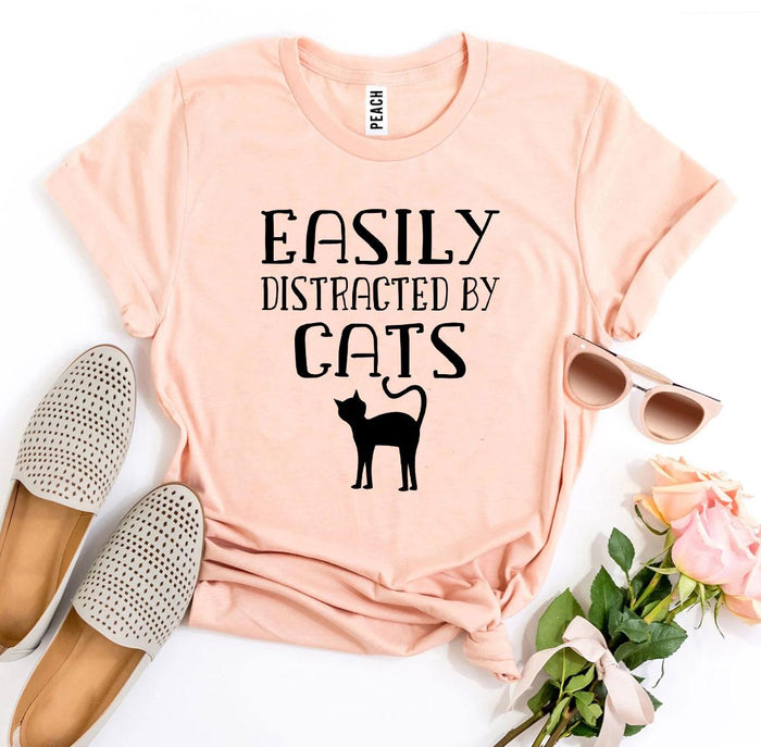 Distracted by Cats Silhouette Tee