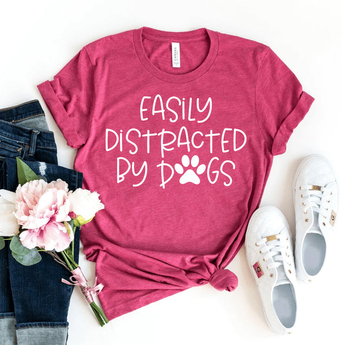 Distracted by Dogs Handwritten Tee