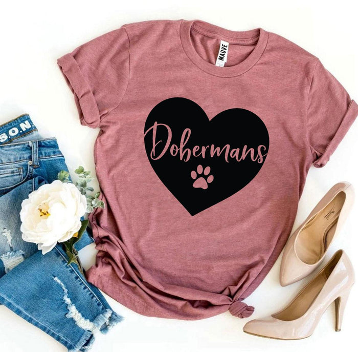 Doberman Heart & Paw Tee