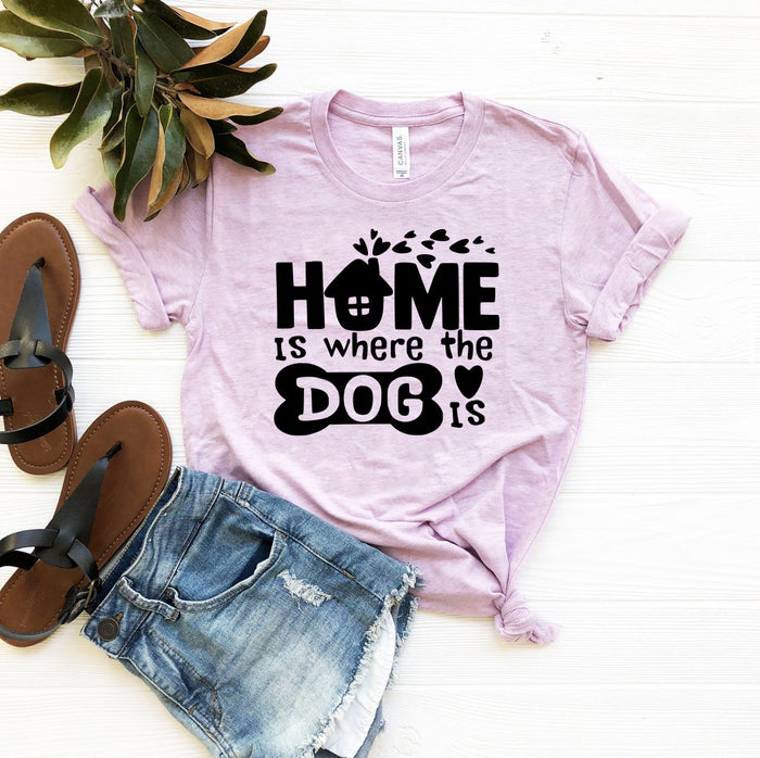 Dog-at-Home House & Heart Tee