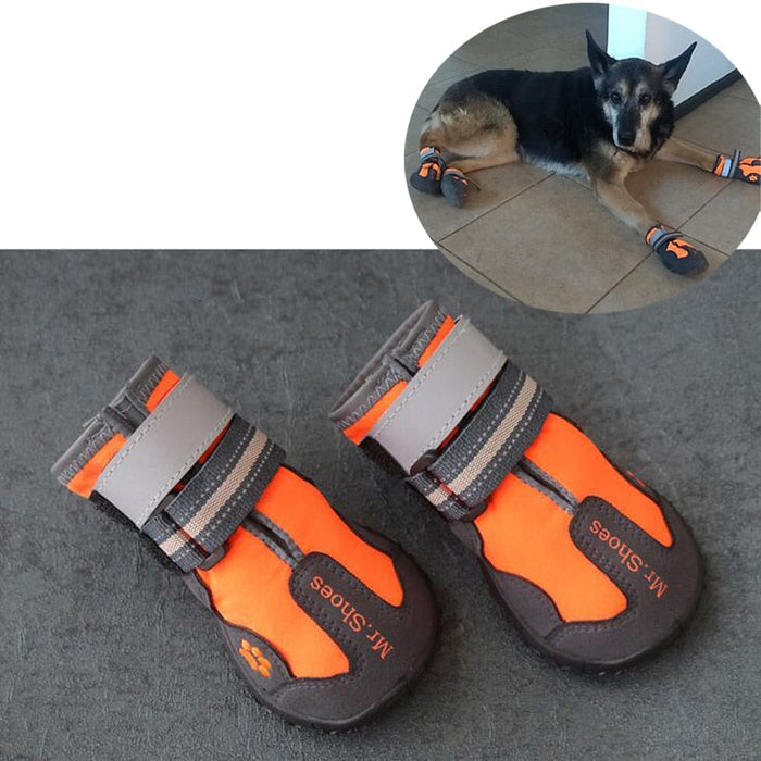 Dog Boots for Large Dogs — Reflective Adjustable Straps
