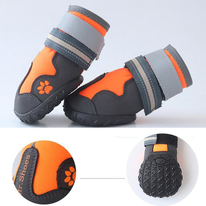 Dog Boots for Large Dogs — Reflective Adjustable Straps