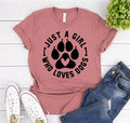 Dog-Loving Girl Paw-Heart Tee