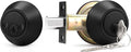 Double Cylinder Deadbolts with Key on Both Side, Keyed Entry Door Lock Black Finish DLD102BK-Combo