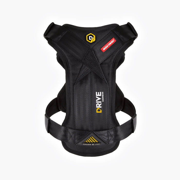 Front view of EzyDog Drive Harness – Crash-Tested Dog Car Safety Harness in Black
