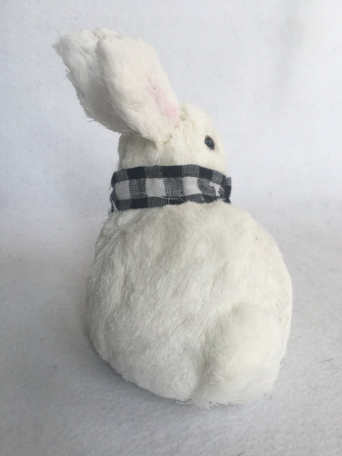 Easter White Sisal Bunny With Flower Collar
