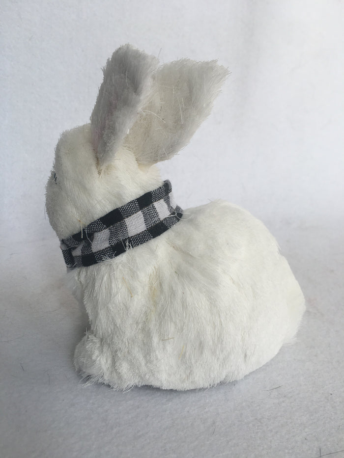 Easter White Sisal Bunny With Flower Collar
