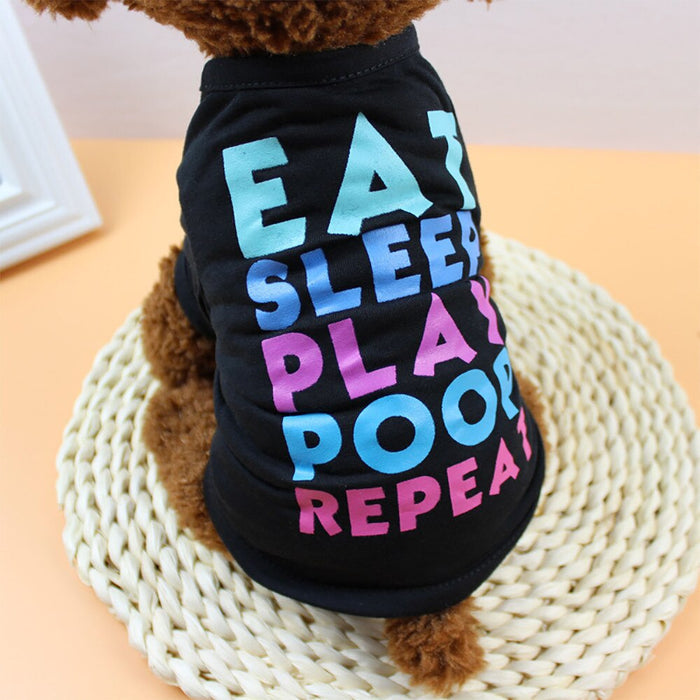 Eat Sleep Play Poop Repeat Dog Vest