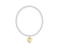 Enewton - Classic Mixed Metal 3mm Bracelet - Love Plush Gold Charm - Findlay Rowe Designs