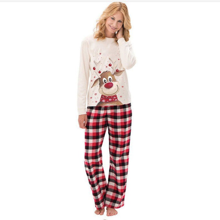 Family Matching Cartoon Cute Elk Design Pajama