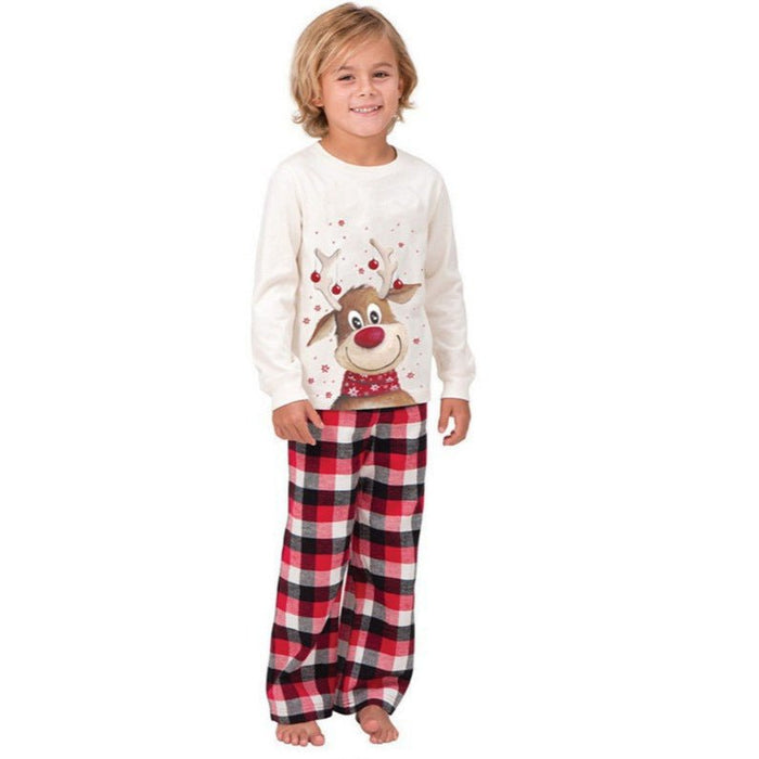 Family Matching Cartoon Cute Elk Design Pajama