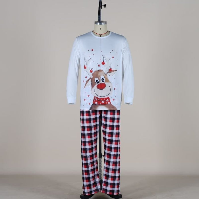 Family Matching Cartoon Cute Elk Design Pajama