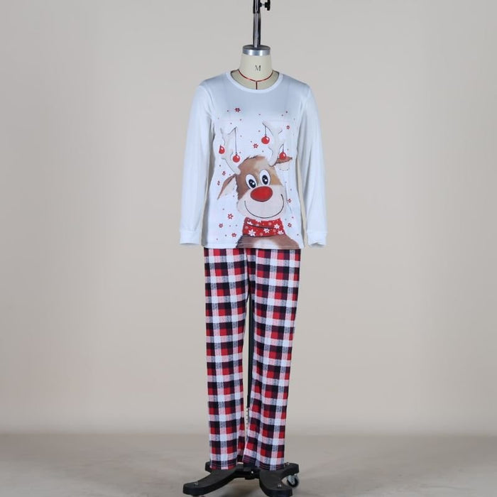 Family Matching Cartoon Cute Elk Design Pajama