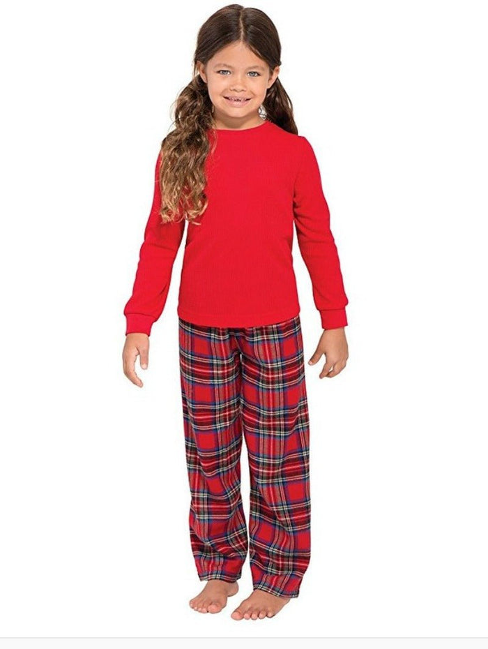 Family Matching Christmas Red Color Design Pajama Set