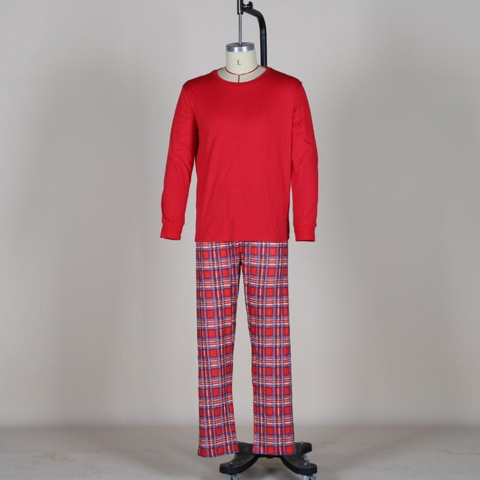 Family Matching Christmas Red Color Design Pajama Set