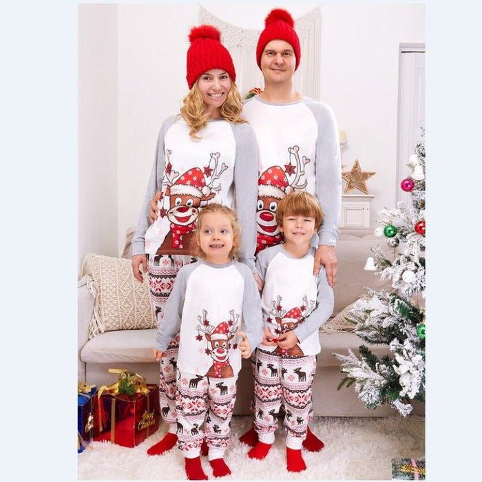 Family Matching Elk Print Design Pajama