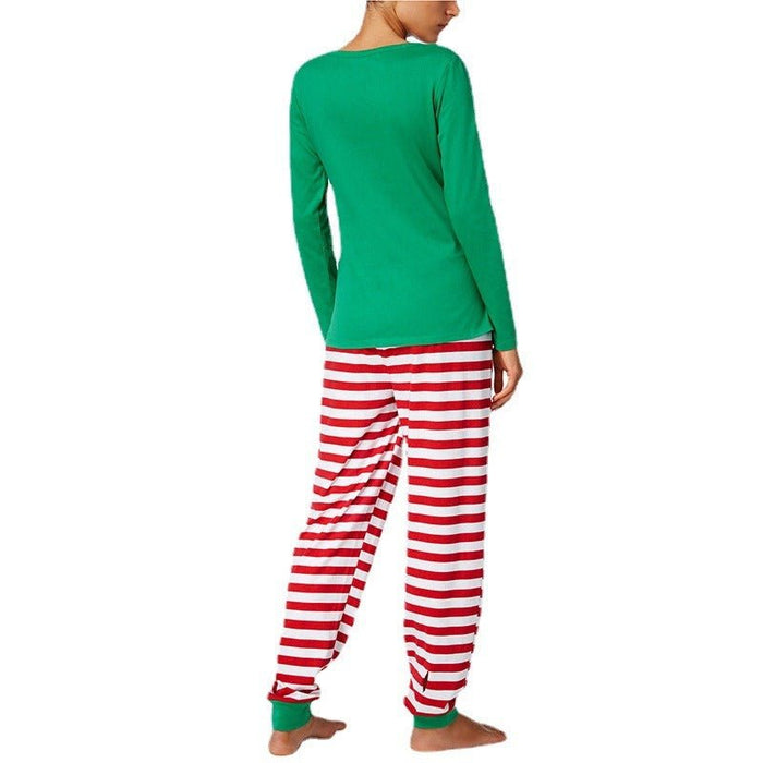 Family Matching Green Christmas Style Design Pajama