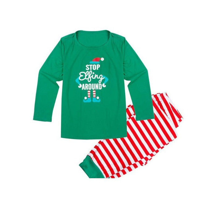 Family Matching Green Christmas Style Design Pajama