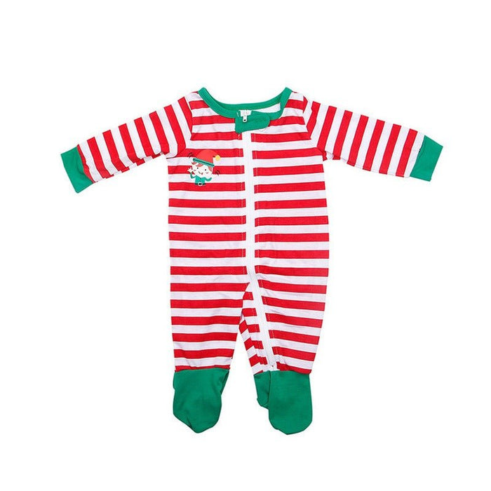 Family Matching Green Christmas Style Design Pajama