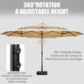 Fifteen Foot Double Sided Outdoor Terrace Umbrella