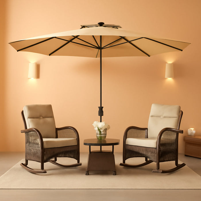 Fifteen Foot Double Sided Outdoor Terrace Umbrella