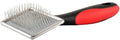 Fine-Bristle Pet Slicker with Red Grip