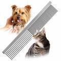 Flat-Back Fine-and-Coarse Pet Comb