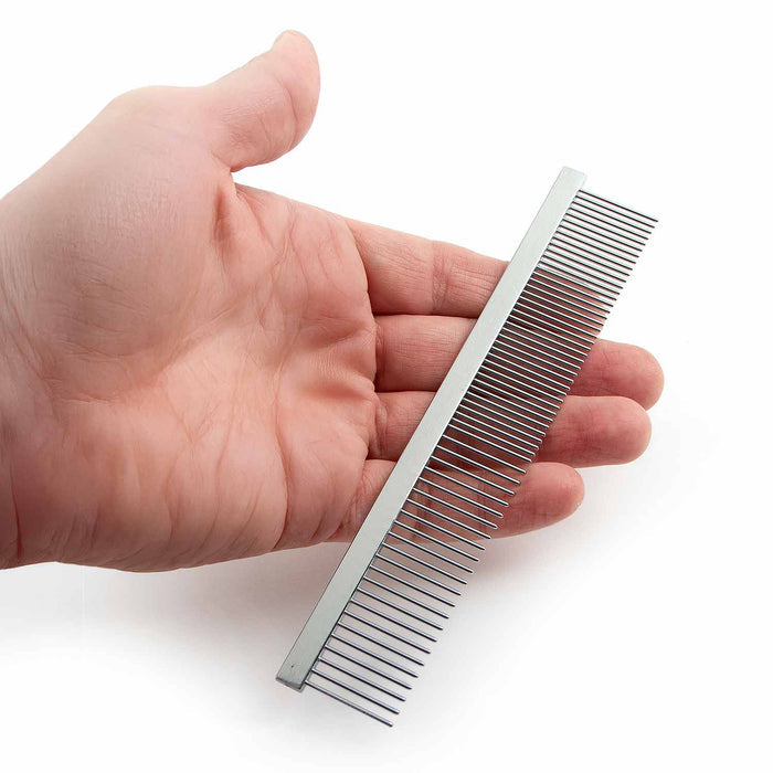 Flat-Back Fine-and-Coarse Pet Comb