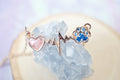 Floral Heart and Paw Resin Necklace