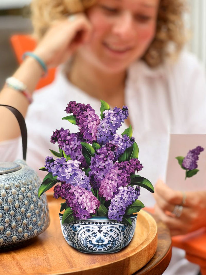 Flower Bouquet Card -Garden Lilacs