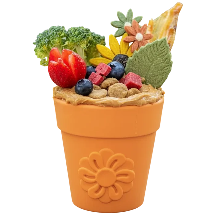 Flower-Pot Treat Cup for Supervised Play