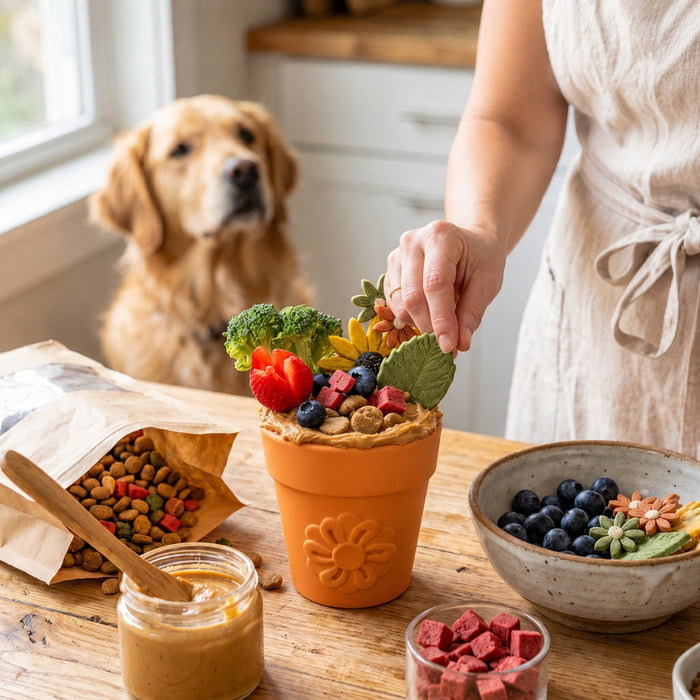 Flower-Pot Treat Cup for Supervised Play