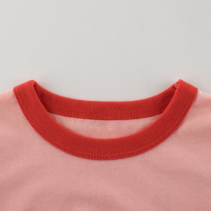Fruit Cherry Pattern Short Sleeve T-shirt for Girls
