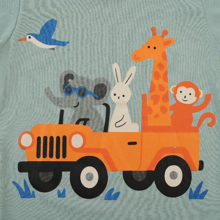 Fun Safari Animal Jeep Print Kids Summer Set