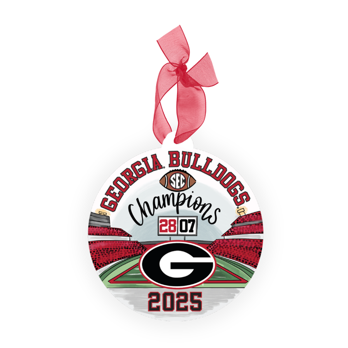 Georgia Bulldogs SEC Champions 2025 Ornament