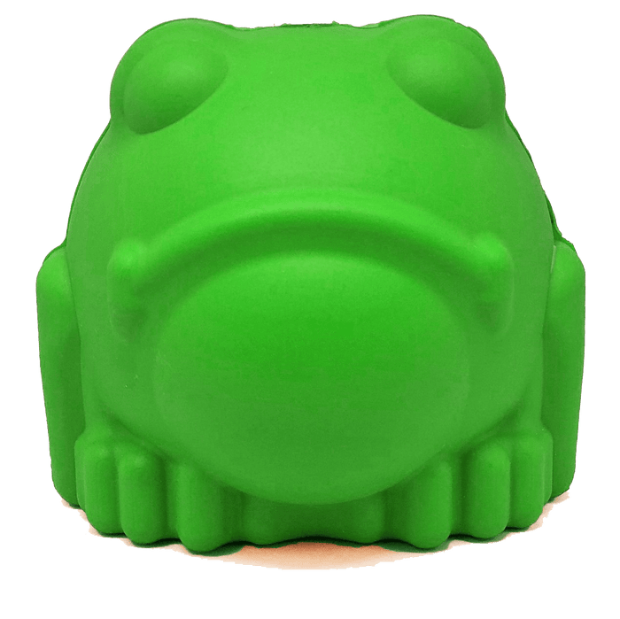 Green Bull Frog Rubber Treat Toy
