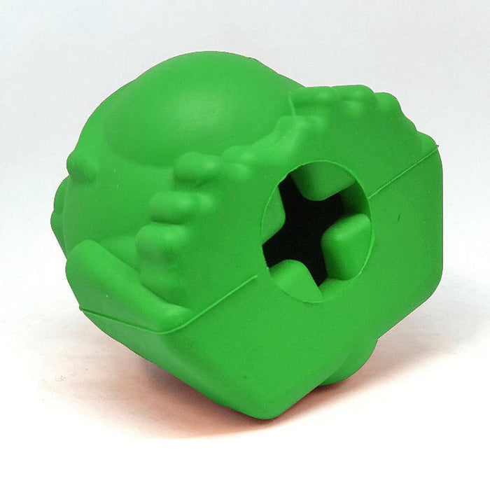 Green Bull Frog Rubber Treat Toy