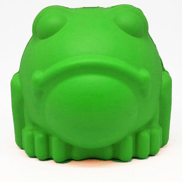 Green Bull Frog Rubber Treat Toy