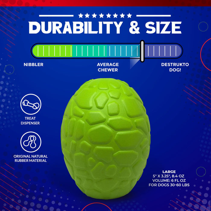 Green Dinosaur Egg Treat Toy