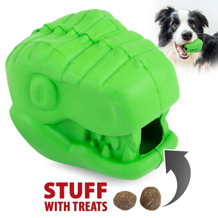 Green Dinosaur Treat Toy — Choose a Size