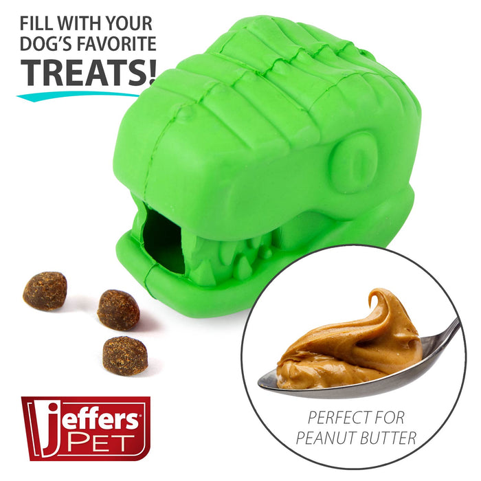 Green Dinosaur Treat Toy — Choose a Size