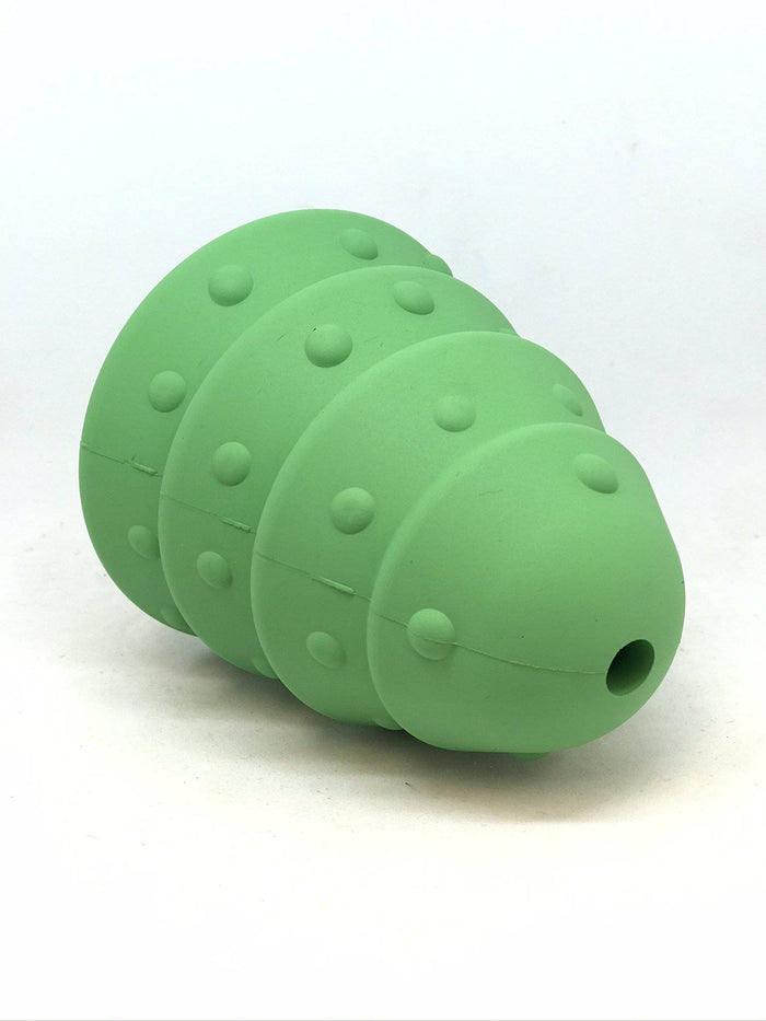 Green Holiday Tree Rubber Treat Toy