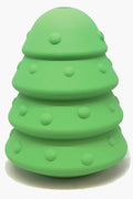 Green Holiday Tree Rubber Treat Toy