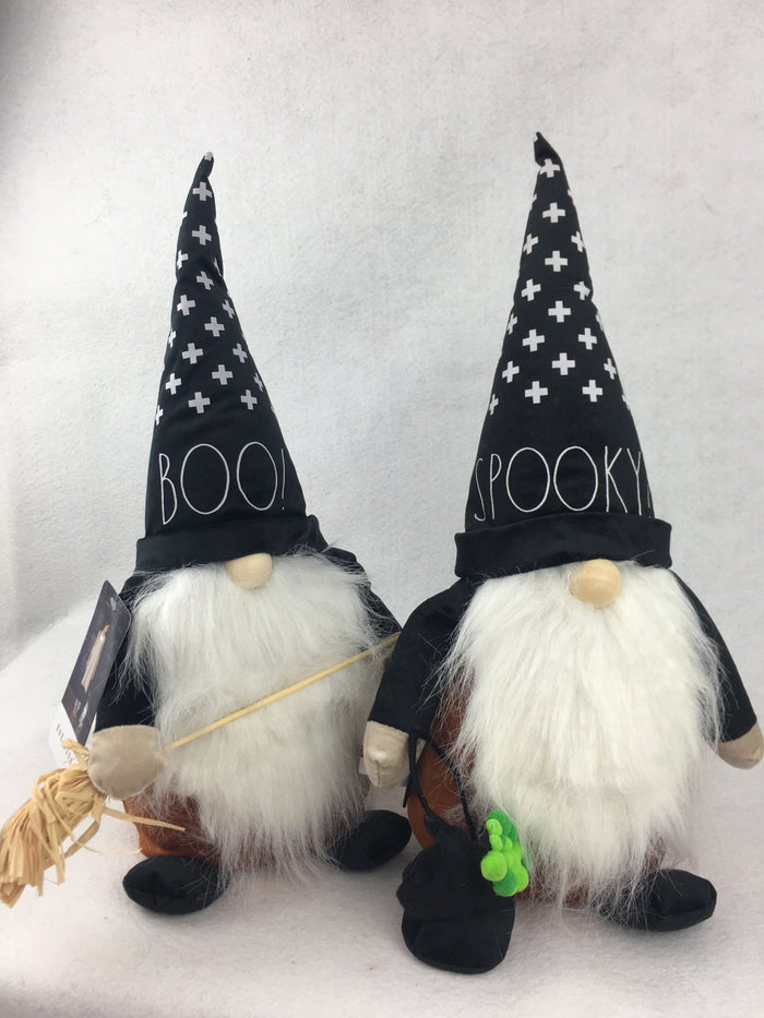 Halloween Designer Boo or Spooky Plush Gnome by Rae Dunn