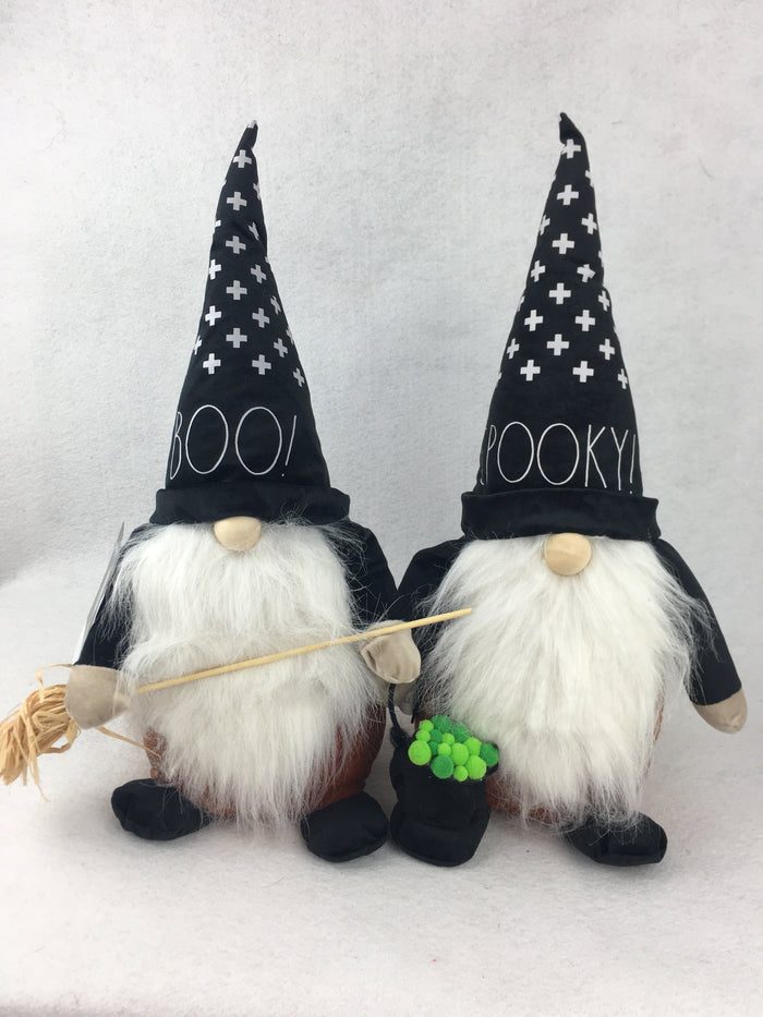 Halloween Designer Boo or Spooky Plush Gnome by Rae Dunn