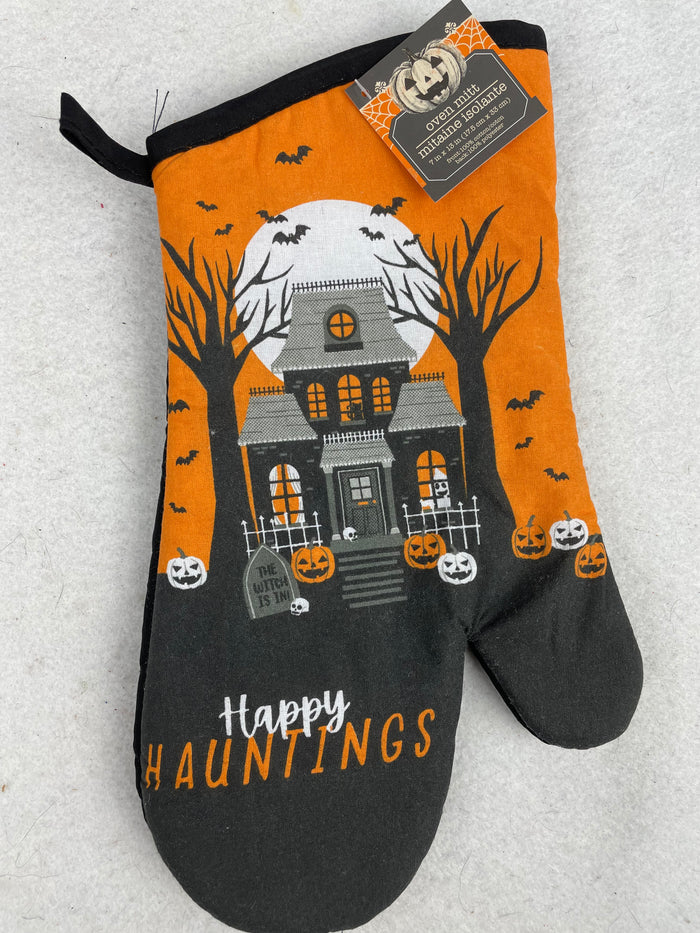Halloween Happy Hauntings Kitchen Oven Mitt or Pot Holders