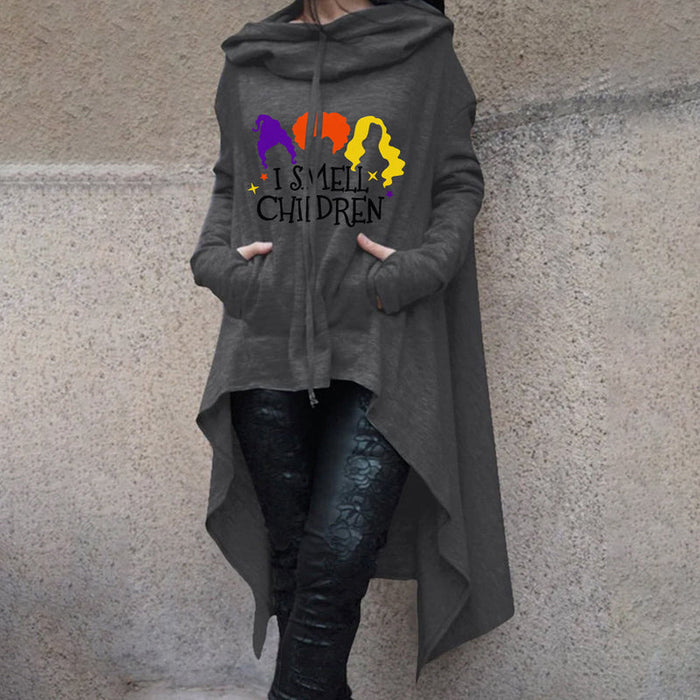 Halloween Printed Hoodie Lightweight Acetate Fabric for Cozy Fall Wear