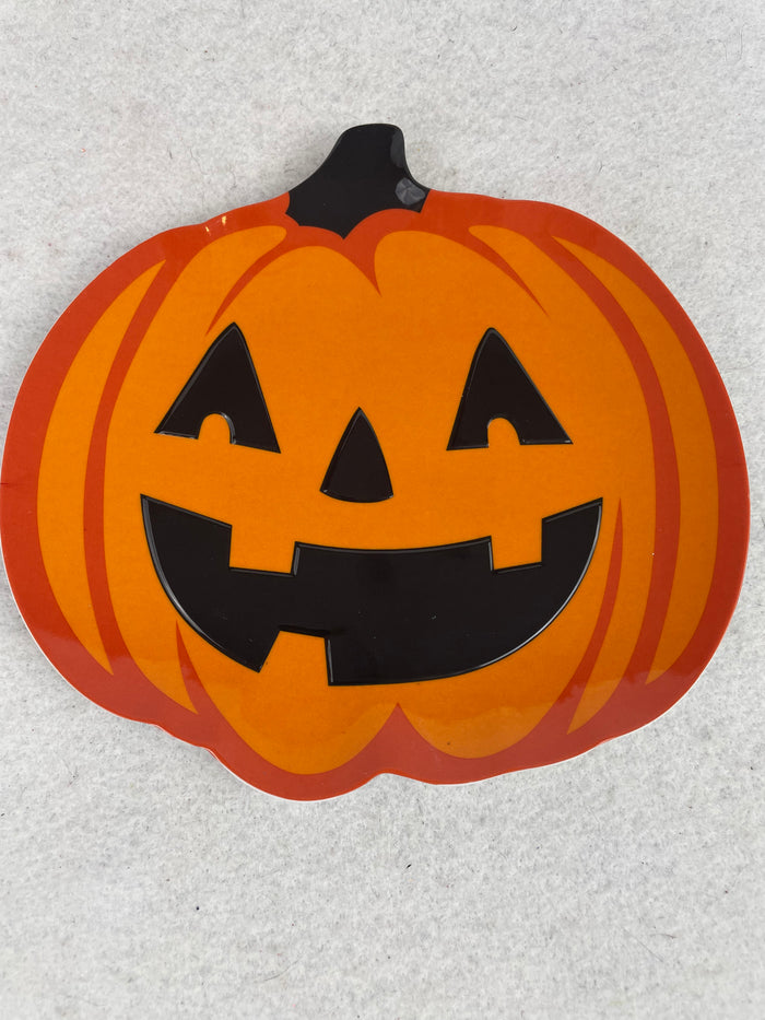 Halloween Smiling Pumpkin Melamine Appetizer or Dessert Plate