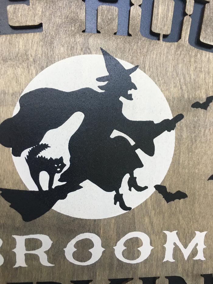 Halloween Witch One Hour Parking Sign or Block Sitter